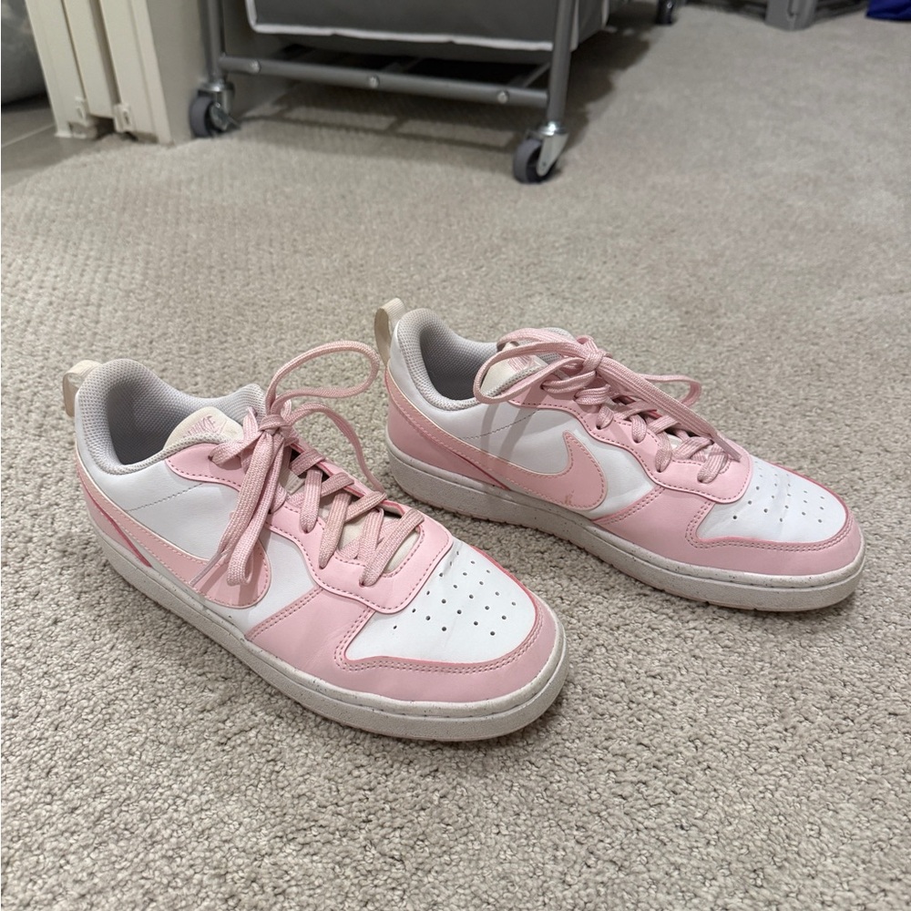 Nike Women's Pink and White Sneakers